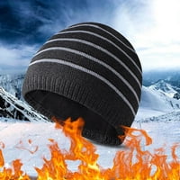 Chaolei мъже и женска плетена шапка солидна прежда прежда шапка ивица пуловер купол топла и студена шапка за тренировки и дейности на открито през всички сезони