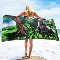 Динозавър плаж кърпа за животни за баня за бързо сухо сухо абсорбиращо меко платно одеяло пътуване спортно спа басейн за басейн кърпи