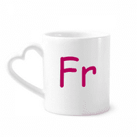 Опростена валута на Франция Frf Mug Coffee Cerac Drinkware Glass Heart Cup