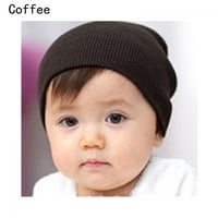 Горещо момиче момче сладки деца зимна топла бебешка шапка плетена плетене на една кука шапка кафе кафе