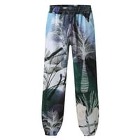 SHPWFBE Мъжки панталони са универсални всички печат свободен плюс размер модни плажни джобни панталони работят панталони за мъже мъжки джоги с джобове