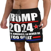 Мъжки шорти на Тръмп Човек Бързи сухи плажни стволове с джобове шейни панталони плуват стволове плажове S-3XL