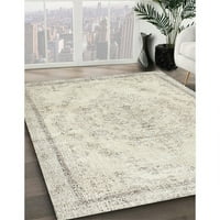 Ahgly Company Machine Wareable Indoor Rectangle Traditional Gold Area Rugs, 4 '6'