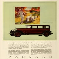 Реклама на списания на Packard Automobile. Packard Car AD 18 септември, отпечатък на плакат от неизвестно
