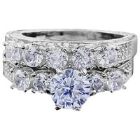 zttd модна сребърна обещание пръстени деликатен дизайн креативен издълбан диамантен годеж