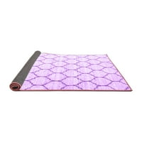 Ahgly Company Indoor Rectangle Abstract Purple Contemporary Area Rugs, 8 '10'