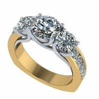 Nana Lucita Style CZ Каменният пръстен 2,50ctw - 10k жълто злато - размер 9.5