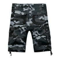 Wozhidaoke Cargo Pants за мъже Мъжки лятна мода и свободно време много джоба камуфлажен цвят гащеризонки шорти мъжки къси панталони