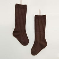 Модни чорапи за деца бебешки малки деца момичета средни чорапи лък оребрени дълги чорапи Ruffled чорапи Училищни гамаши
