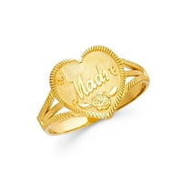 Бижута 14k жълто злато майки модни юбилейни пръстени с размер 12