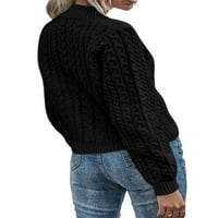 Langwyque Spring Fall Women Stand Collar Button Cardigan Knit пуловер