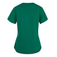 Daqian дамски графични тийнейджъри клирънс женски небрежен кръгла шия блуза с къс ръкав от печат на разхлабени ризи плюс върхове с размер за жени черно 6