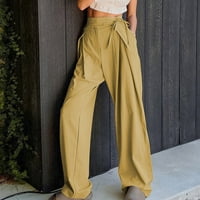 Gathrrgyp панталони за жени хлабина под 7 долара, жени модни ежедневни печат джобни сгъваеми панталони с пълна дължина с пълна дължина