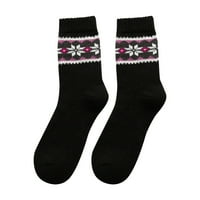 Dyfzdhu студени чорапи зимни топли дамски винтидж меки плетени чорапи вълнени чорапи