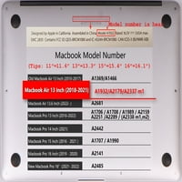 Капак на калъфа с твърда обвивка на Kaishek Само съвместим REL. MacBook Air 13 С дисплей на ретината и Touch ID USB Type-C Модел: A M1 & A2179 & A Flowers 39_1