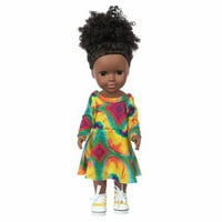 Keusn Black African Black Baby Cute Curly Black Baby Toy