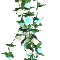 Vikakiooze Home Decor Flower Garland Fake Rose Vine Artficial Flows Висяща роза бръшлян бръшлян висяща кошница