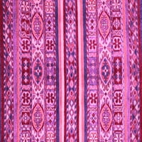 Ahgly Company Indoor Rectangle Abstract Pink Modern Area Rugs, 5 '7'