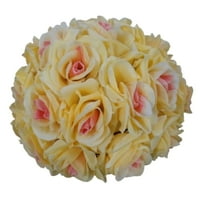 Opvise Rose Flower Balls Романтични реалистични розови цветове пластмаса розови изкуствени цветя топки за парти