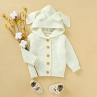 Anuirheih новородено бебе бебе момиче момче зимно яке топло палто плетка изходни дрехи с качулка пуловер под 10 долара