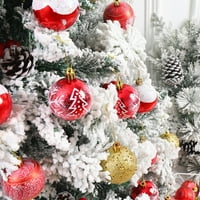 Хадансо Коледно дърво Цветна топка Разбиване на многостилките с електроплащане ярък цвят Направи си сцената оформление Подаръци Коледни парти декор за висяща топка Висулка Фестивал доставки