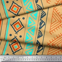 Soimoi памучен камбричен плат Aztec Geometric Decor Fabric Printed Yard Wide