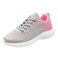 DMQUPV Women's Go Walk 5-съвместимо с чест маратонка Женска платформа Star Sneaker Lace Up Fashion Commething Walking Techniclysportshoe Pink 6.5