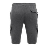 Sawvnm Cargo Pants Мъжки нов стил памук много джоба на гащеризони модни панталони Семейни подаръци Тъмно сиво XL