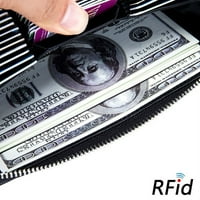 RFID слотове истински кожени жени портфейл много отдели женски портфейл съединител висококачествен притежател на карти Дами портмоне картрайра