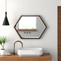 Louna asveled акцентно огледало за стена, широколистно полигонално огледало, форма: неправилно
