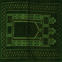 Ahgly Company Indoor Rectangle Persian Green Traditional Area Rugs, 2 '5'