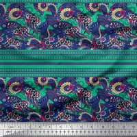 Soimoi Polyester Crepe Fabric Stripe, Floral & Paisley Декоративна печатна тъкан двор широк двор