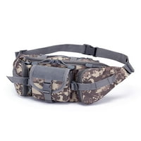 Sanviglor Boys многофункционална чанта за талия чанта за издръжливост на гърдите на гърдите Bum Men Camouflage Zipper Водоустойчива регулируема каишка сив камуфлажен колан може да се регулира