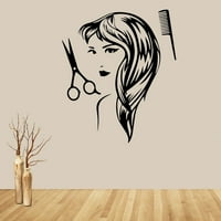 Прическа бръснар стилист за красота салон дизайн стикер стикер стена винил изкуство