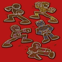 Момиче Power Rangers Power Ranger Cookies Графичен тий червен малък