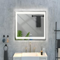 Огледало за огледала за баня с огледала с монтирана стена -fog памет Голяма огледала за преден грим