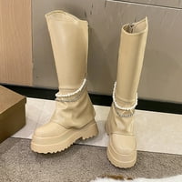 Продажби на клирънс онлайн сделки juebong дамски модни солидни ботуши Zipper жени заострени глава обувки с високи токчета обувки