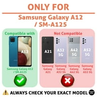 TalkingCase Slim Phone Case Cover, съвместим за Samsung Galaxy A12, тенис топка черен печат, лек, гъвкав, отпечатан в САЩ