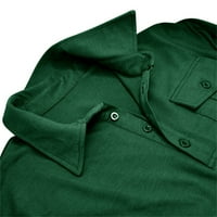 Elainilye Fashion Christmas Mens Polos Henley Solid Print Top риза приспособява риза с дълги ръкави.