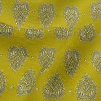 OneOone Viscose Jersey Flab Flover Block Decor Fabric Printed Bty Wide