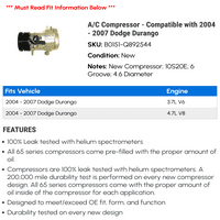 C компресор - съвместим с - Dodge Durango 2006