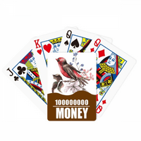 Клон птици цветя Art deco Fashion Poker Poker Card Funny Hand Game
