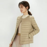 Женско яке палто женско тънък цвят студено устойчиво кръгла шия с дълъг ръкав на яке плюс палто с размер