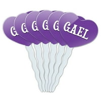 Gael Heart Love Cupcake Picks Toppers - Комплект от 6