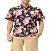 Lars Amadeus големи и високи мъжки флорални ризи с къс ръкав хавайска риза за цветя