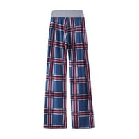 Женски широки отпечатъци на краката небрежни разтягащи се панталони за пижама Прави еластични панталони Разхлабени панталони за превръзка Wyongtao под 10,00 долара