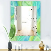 Art DesignArt 'Marble Geode 7' Modern Mirror - отпечатано огледало за стена 27. инча широк 39. инча високо