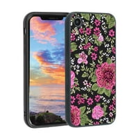 Съвместим с калъфа за телефон iPhone XR, доста флорално-лилавски мъже жени, гъвкав силиконов шоков калъф за iPhone XR