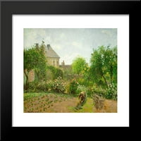 Градината на художника в Eragny Framed Art Print от Pissarro, Camille