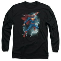 Superman DC Comics Годишен Покритие на тениска за възрастни с дълъг ръкав